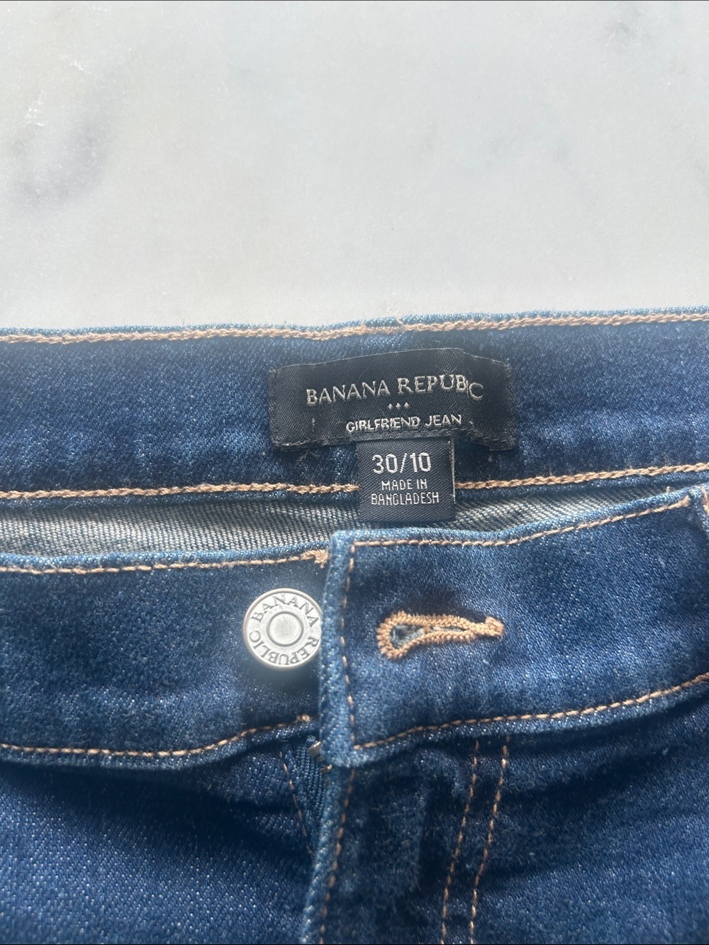Banana Republic Dark Blue Girlfriend Jeans